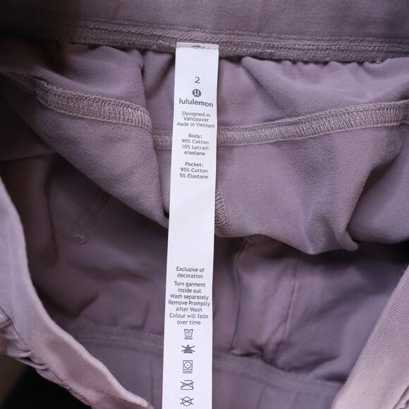 LULULEMON Inner Glow Short 3" Washed Half Moon High Rise Sweatshorts Women's 2 - Picture 9 of 10